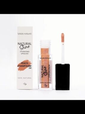 🦄 Bade Natural Moisturizing Lip Gloss Peach Champagne 04 – Soft Shine Finish